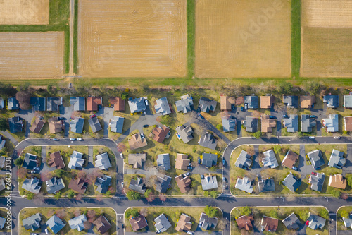 Aerial of Freehold Houses in New Jeresey