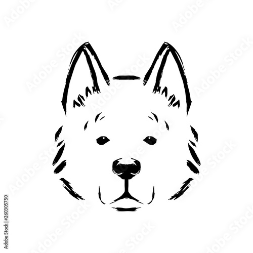 Dog Illustration Isolated On White Background