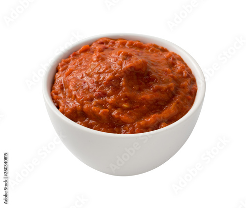 Ajvar or Pindjur Orange Vegetable Spread made from Bell Peppers