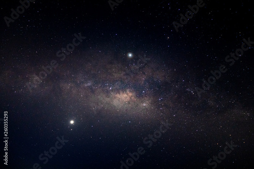 Milky way galaxy and stars.
