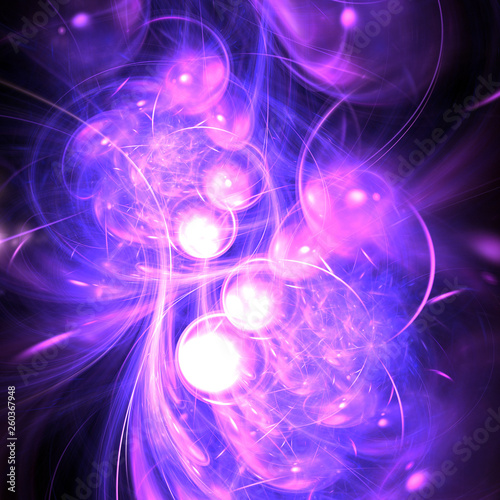 Dark purple fractal spirals, digital artwork for creative graphic design