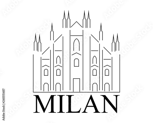 Duomo di Milano - Cattedrale logo vettoriale - Milano , Italia 