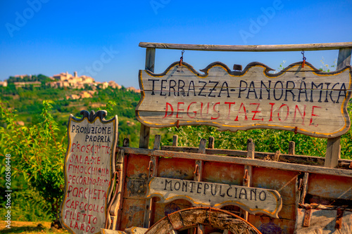 Panoramic view of a spring day in the Italian rural landscape