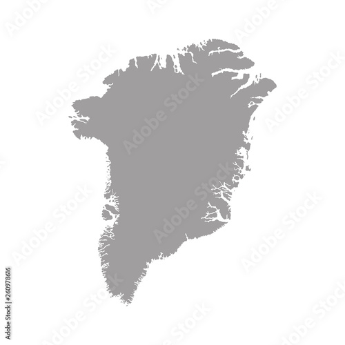 greenland map. High detailed vector map with counties/regions/states of greenland on white background.
