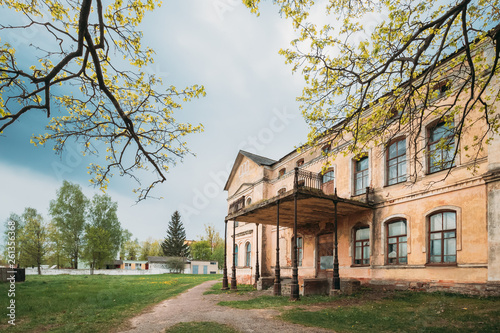 Chachersk, Gomel Region, Belarus. Abandoned Building Of Palace Of Chernyshevy-Kruglikovy