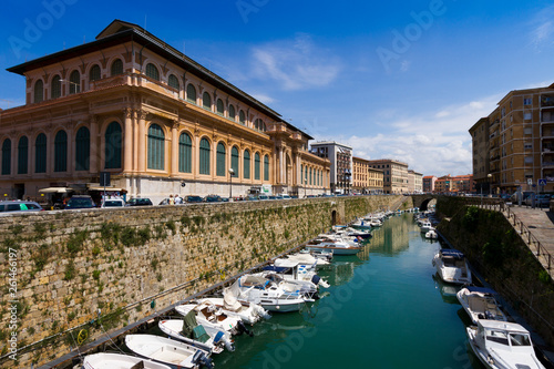 Victuals market in Leghorn, Italy