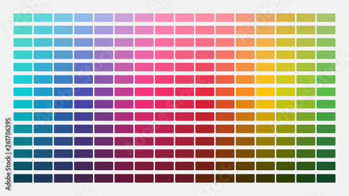 Color palette. Table color shades. Color harmony. Trend colors. Vector illustration