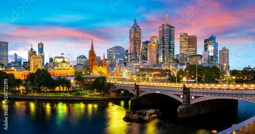 Panorama view of Melbourne city