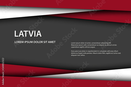 Vector background with Latvian colors and free grey space for your text, Latvian flag, Made in Latvia, Latvian icon and symbol