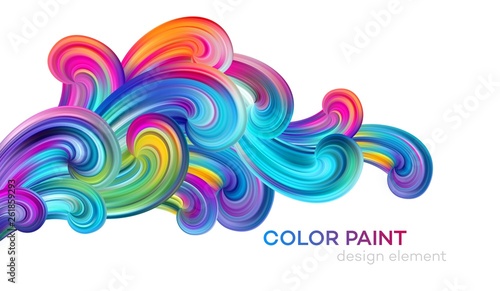 Modern colorful flow poster. Wave Liquid shape color paint. Art design for your design project. Vector illustration