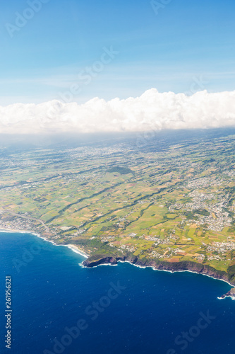 Reunion island aerial photo