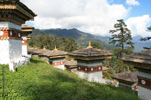 buddhist monument (Druk Wangyal Chortens) in Bhutan