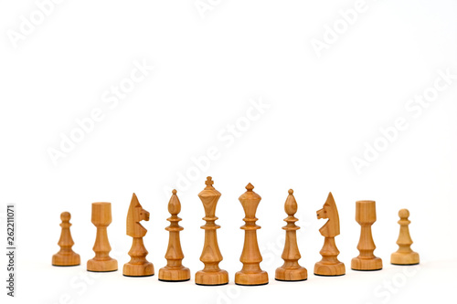 Białe pionki szachowe