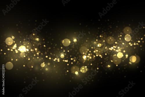 Golden particles background