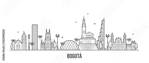 Bogota skyline Distrito Capital Colombia a vector