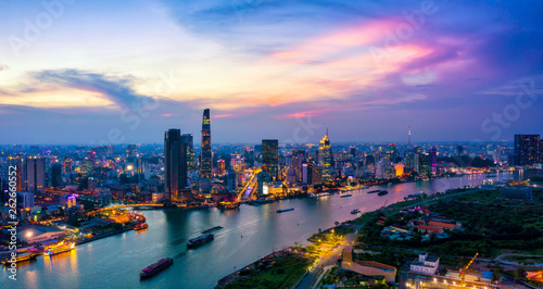 Aerial view of Ho Chi Minh City skyline