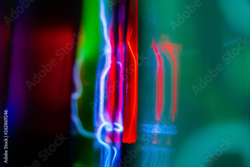 abstract neon background - electrical discharges in an inert gas flasks