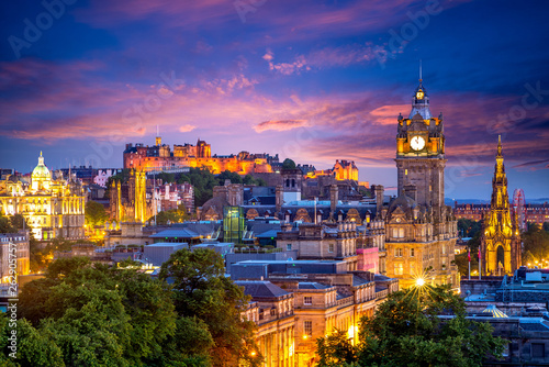 aerial view from calton hill, edinburgh, uk