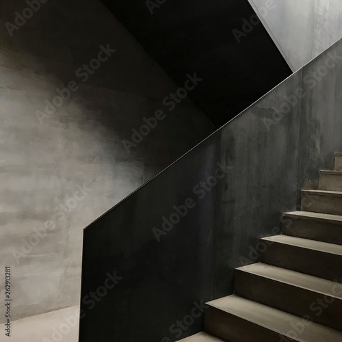 Modern concrete staircase