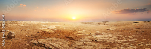 Piaszczysta pustynia w Egipcie