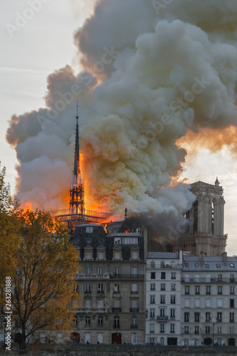 Notre Dame Paris Burning