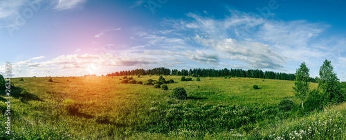 Rural landscape panorama