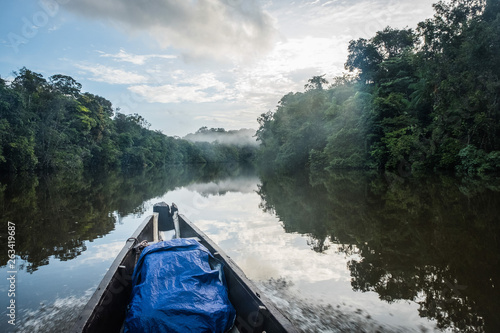 boat on Kourou river, Guyana, Kourou, France