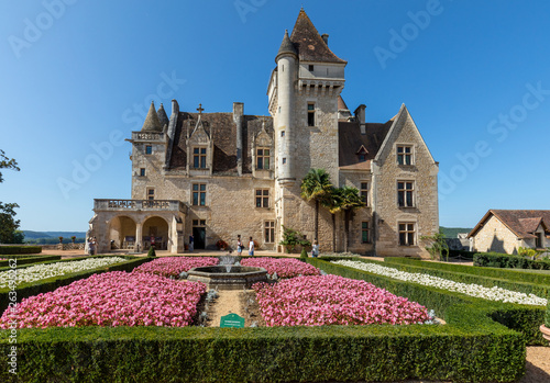 Chateau des Milandes, a castle in the Dordogne, from the forties to the sixties of the twentieth century belonged to Josephine Baker. Aquitaine, France