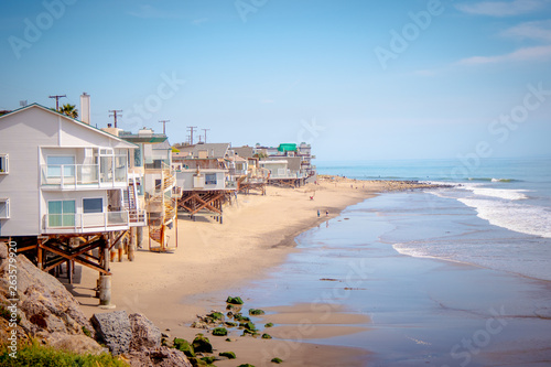 Exclusive mansions at Malibu beach at the Pacific Coast Highway - travel photography