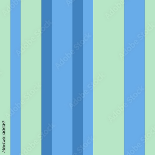 Three-coloured vertical stripes consisting of the colours blue, light green, turquoise. multicolor background pattern can be used for fabric textiles, postcards, websites or wallpaper.