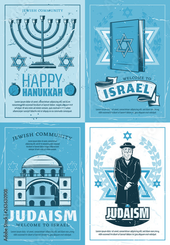 Jewish culture holiday, Judaism religion symbols