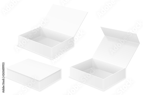 empty cardboard box packaging blank template for design stock vector illustration