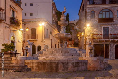 Taormina. Sicily. City fountain.