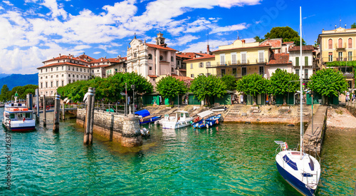 Beautiful lakes of Italy - scenic Lago Maggiore, Borromean island "Isola Bella"