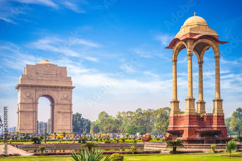 Canopy and India Gate in New Delhi, India