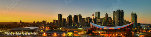 Panorama view Downtown Calgary skyline,Alberta,Canada
