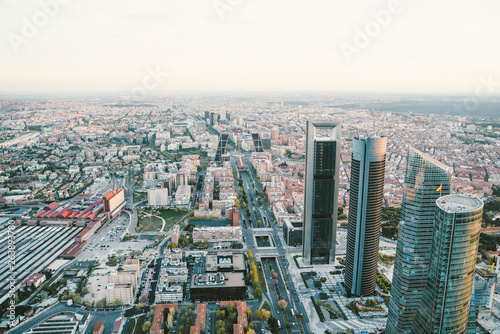 Cityscape skyline view of Madrid