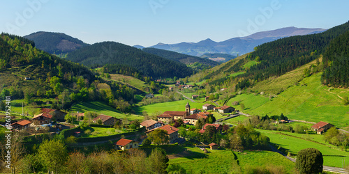 Panorama of Arrazola village in Basque Country