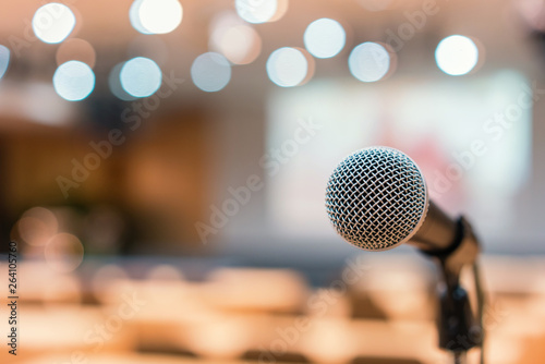 Microphone in meeting room for a conference