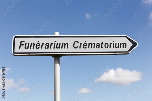 Panneau funérarium crématorium