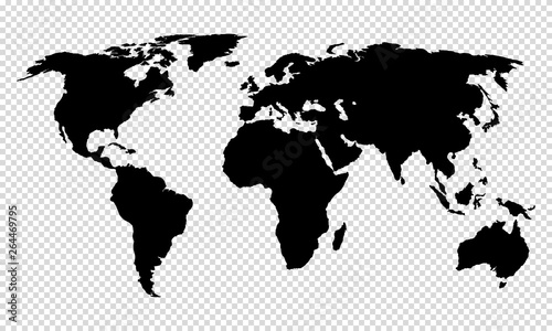 mapa świata na przezroczystym tle
