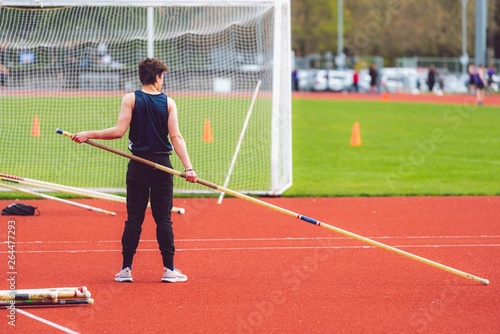 A man is getting ready for a jump