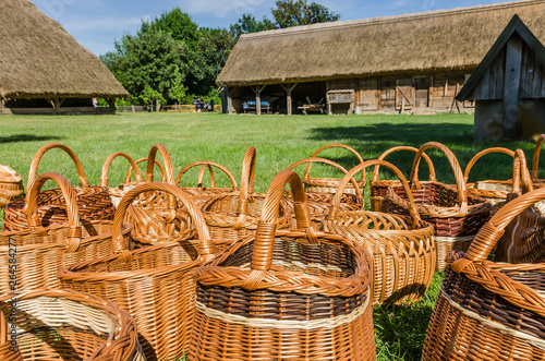 Hand-woven wicker baskets, Museum of the Mazovian village in Sierpc, Poland