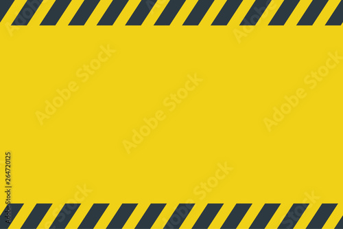 Black Stripped Rectangle. Blank Warning Sign