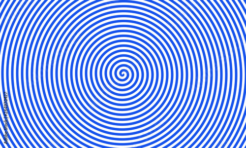 Hypnotic lines in circle blue and white stripes.