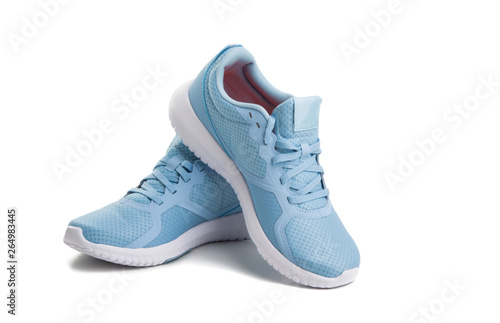 blue sneakers isolated