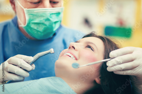 Female patient having a dental treatment