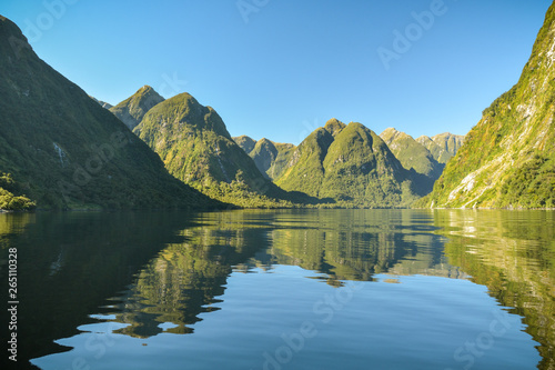 Doubtful Sound fiord far away from civilization on New Zealand