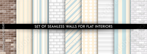 Set of vector walls pattern