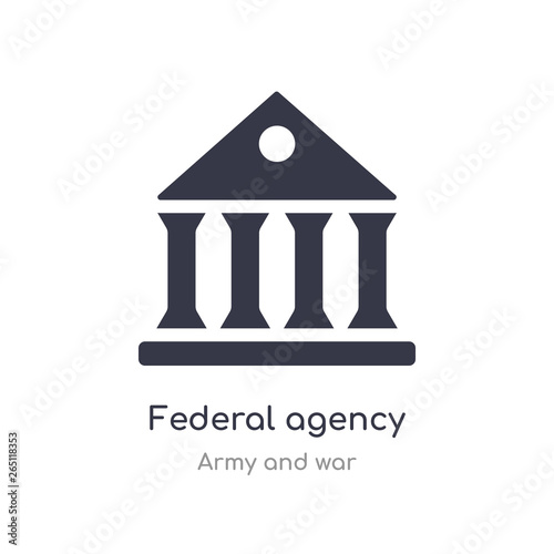 federal agency icon. isolated federal agency icon vector illustration from army and war collection. editable sing symbol can be use for web site and mobile app